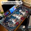 Christmas Theme Personalized Mouse Pad Custom Name Text Non Slip Desk Pad For Laptop Office Desktop