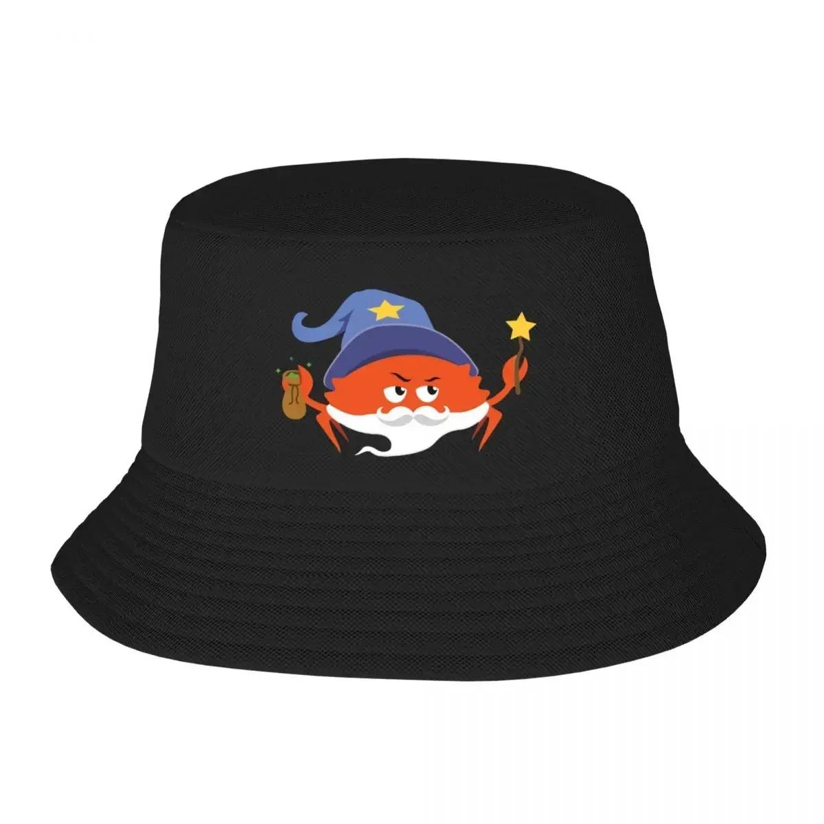 

2025 New HatRust Programming Language - Ferris the Wizard Bucket Hat sun hat Anime Christmas Hat Beach Bag Unisex Hats Women s