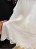 Lace Trim Ramie Cotton Round Neck Sleeveless Cardigan 
