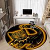1 Stück Leopardenkatze Büro Runder Teppich, Matte Geeignet für Büro, Unter Bürostühlen Schlafzimmer Wohnzimmer Heimdekoration, Zimmerdeko