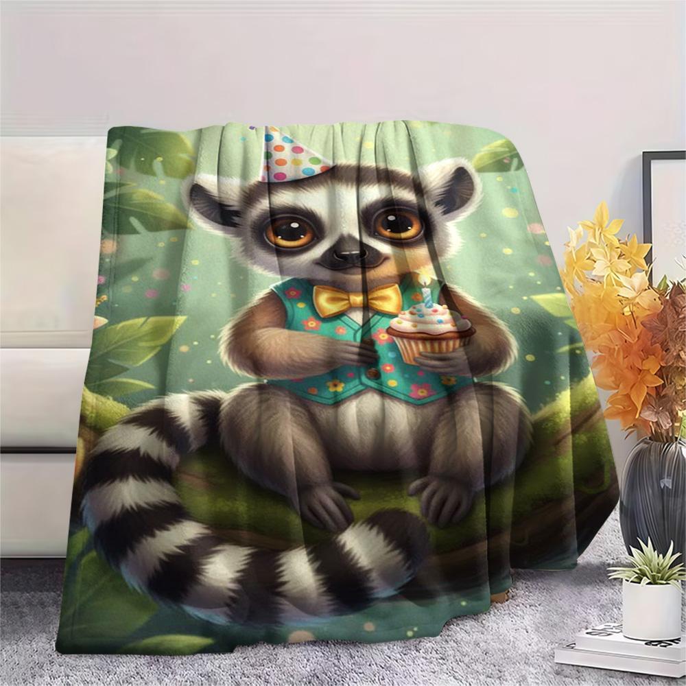 1PC Forest System Print FlAannel Blanket, High Quality Comfortable for All Seasons, Home Decor, Warmth and Comfort