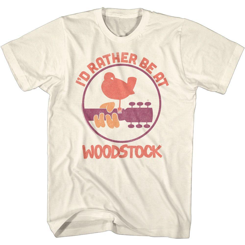 

Woodstock I d Rather Be Natural Adult T-Shirt 4XL
