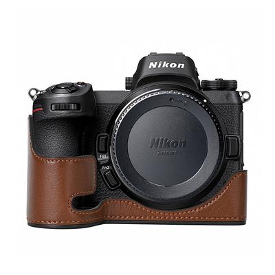 PU Leather Camera Half Case for Nikon Z6 Z7 Battery Opening Bottom Cover