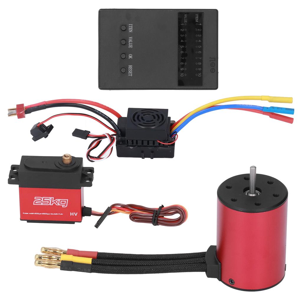 S3650 3100KV Brushless Motor Combo 60A 25kg Servo Sensorless Motor ESC Combo for 1 10 RC Car