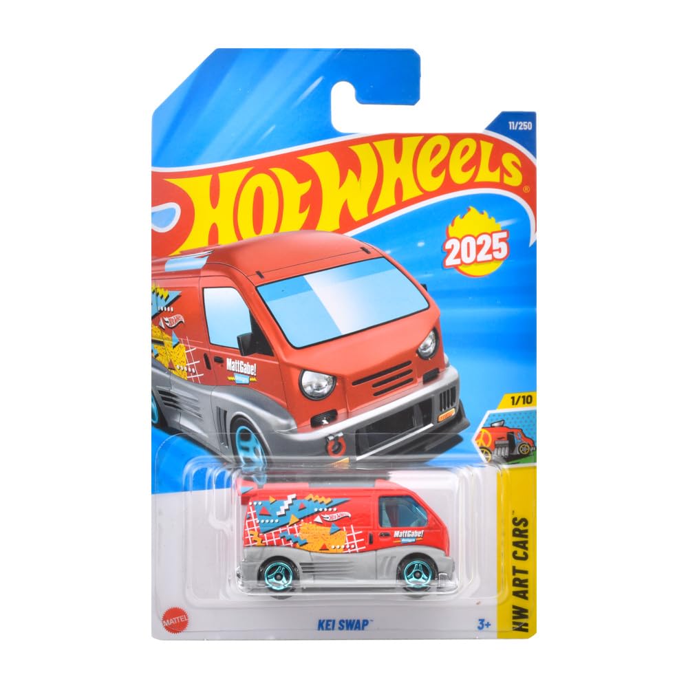 Hot Wheels Kei Swap Basic Car Toy Mini Vehicle JFN64 Red Ages 3 and Up