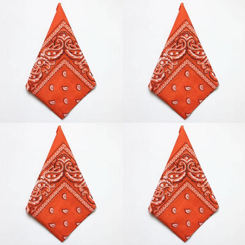 1/4/6pcs Paisley Bandana Printed Square Scarves Wristband Hair Band Neck Scarf Headwear Handkerchief Unisex Fashion Head Square