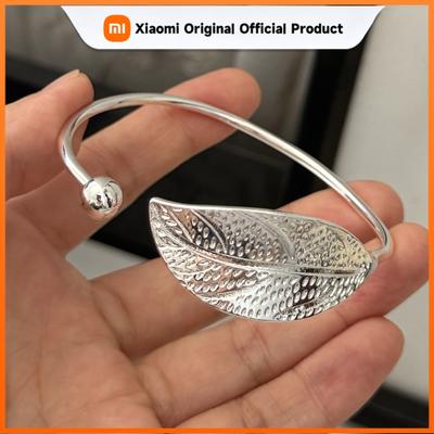 Kadınlar İçin %100 Masif 925 Ayar Gümüş Metal Bileklik Vintage El Yapımı Sade Yaprak Şekilli Bileklik Doğum Günü Hediyesi Parti
