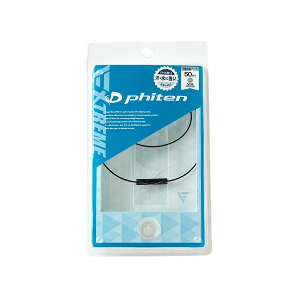 phiten RAKUWA Necklace Wire EXTREME Geometry 50cm Phiten advanced technology Black/Black [Stiff shoulders] [Stiff neck] [Uses Metax]