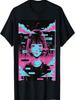 Japanese Girl Vaporwave Glitchcore Aesthetic Cyber Goth T-Shirt