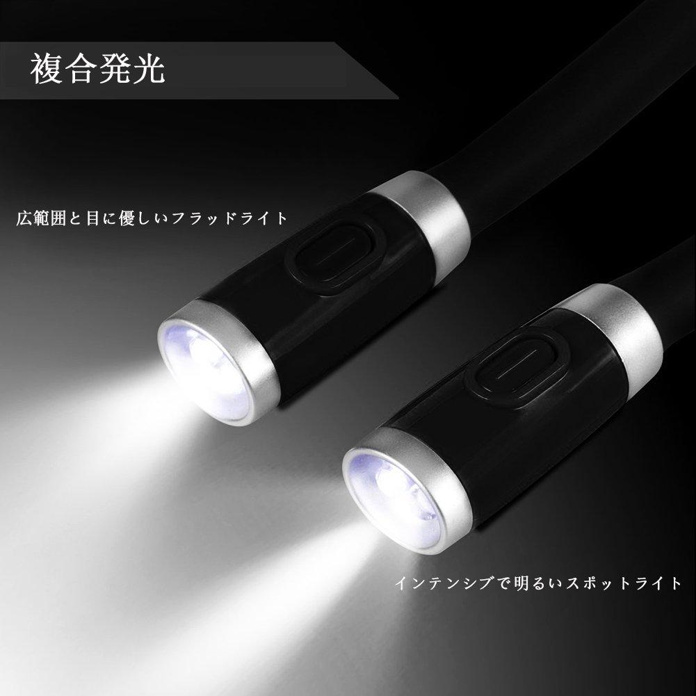 LEDGLE Neck Light, Hug Light, Walking Light, Nighttime Neck-worn LED Flashlight, Adjustable Angle, Dimmable, USB Rechargeable, Flexible, Hands-free,
