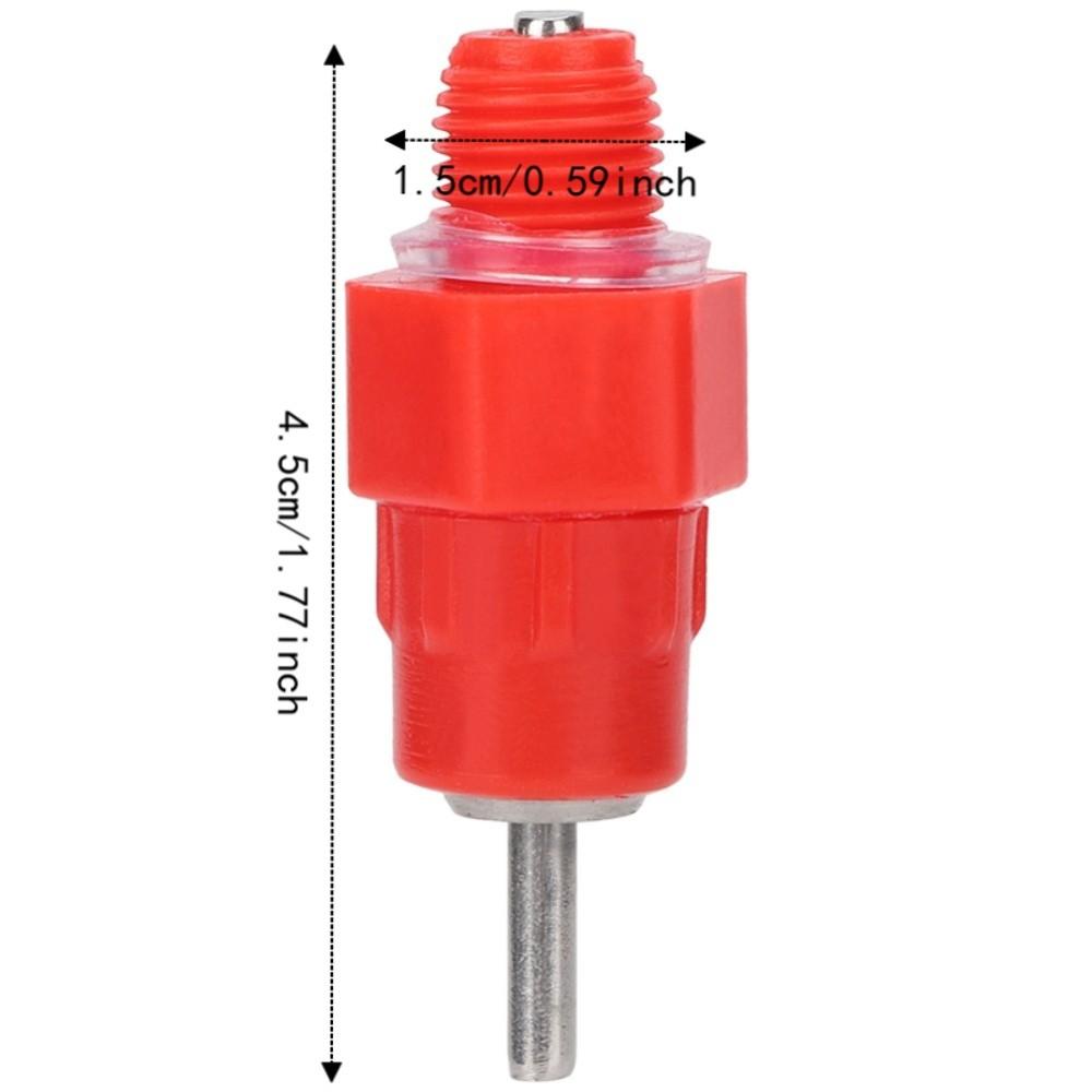 50Pcs 304 Stainless Steel Poultry Drinker Nipple PP Red Chicken Water Drinker Corrosion Resistant Rust Proof
