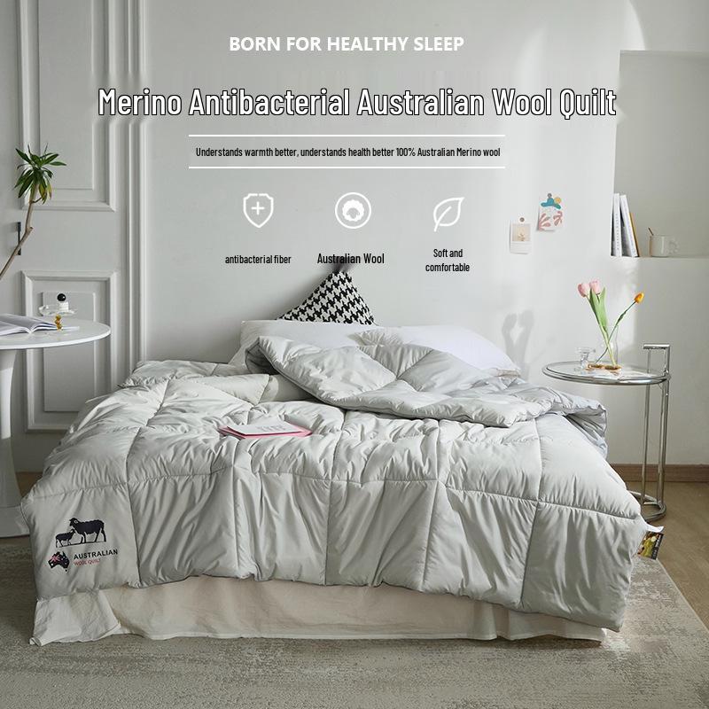 100% Australian Wool Quilt: Warm, Lightweight, Luxury Gift for Winter, Spring & Autumn Home Use