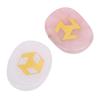 2PCS Carved Chakra Stones with Engraved Symbols White and Pinkish Crystal Stone for Fish Jar Decoration Holiday Present