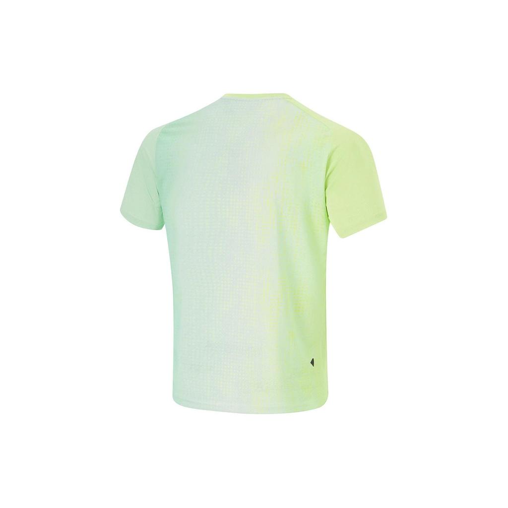 Li Ning T Shirt Men's Cooling Green With Fluorescent Yellow Green Full Print ATSU191-3