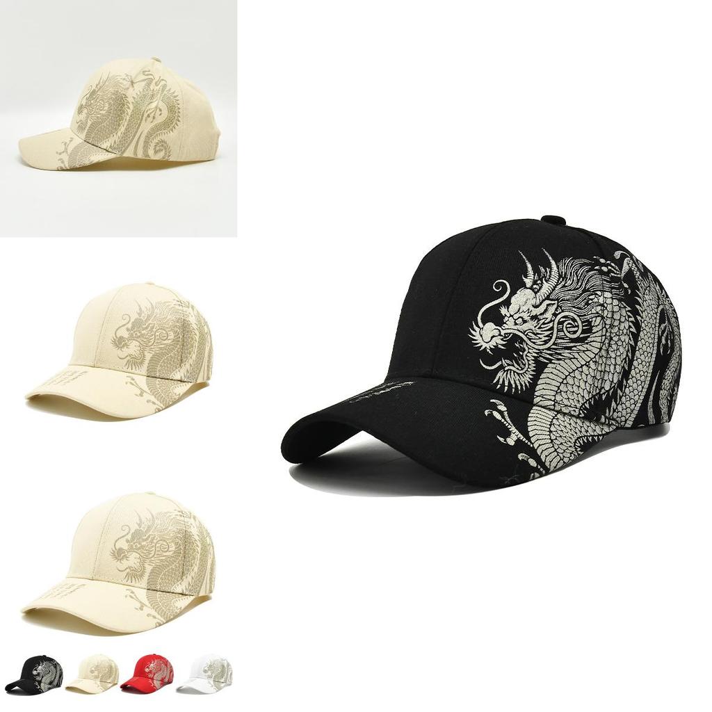 Chinese Dragon Graphic Cap For Men And Women Vintage Outdoor Wear