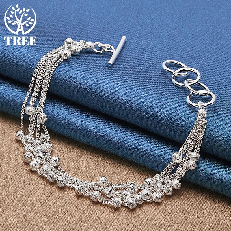 Κόσμημα βραχιόλι από σταφύλια από ασήμι 925 ματ με χάντρες