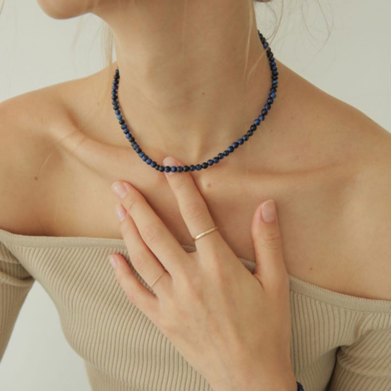 Modernlike Silver 925 Lapis Necklace 4.5mm