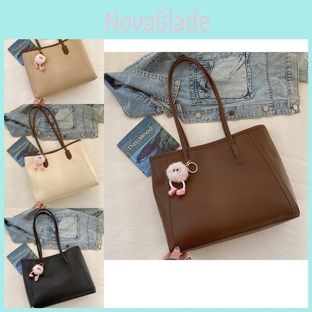 Chic Retro Pu Tote Bag For Fall 2023 Fashionable And Simple Shoulder Bag For Everyday Use