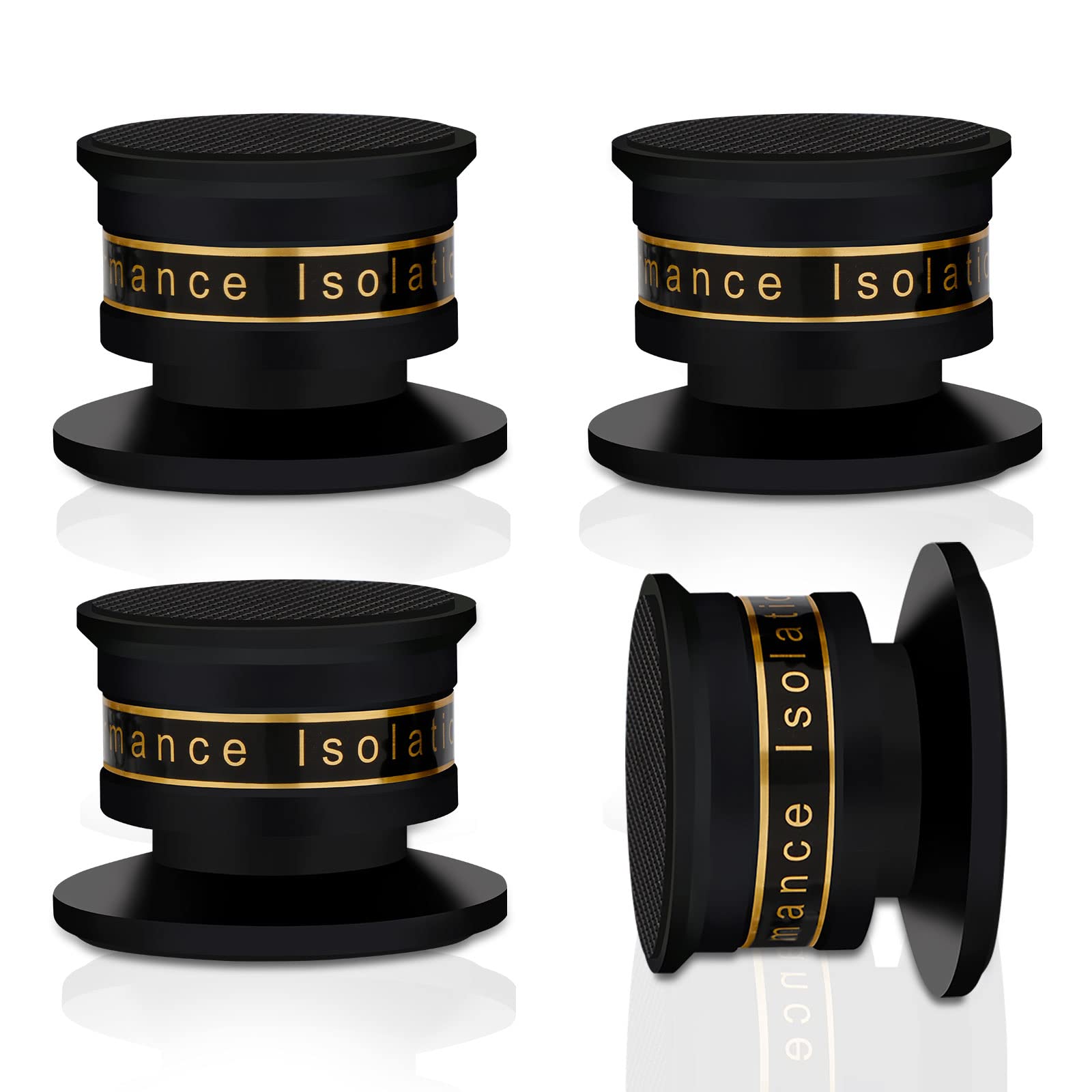 

Monosaudio Speaker Spikes Aluminum Speaker Insulators for Supports 200kg Improves Audio Sound Vibration for Home AV and Sound 4-Piece Insulators, чорний