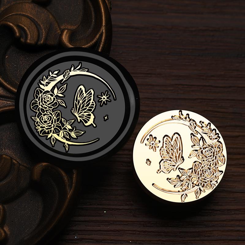 Insect Butterfly Cicada Pattern Wax Seal Stamp Retro Sealing Wax Stamp Replace Head Scorpion Rose Decorate Gift