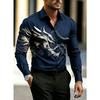 Men's Long Sleeve Shirt Casual All-match Fashion Street Mens Shirt Lapel Single-breasted Long Sleeve Top Men's Clothing