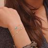 S925 Sterling Silver Personalized Creative Flower Turquoise Temperament Bracelet Style Wear Jewelry