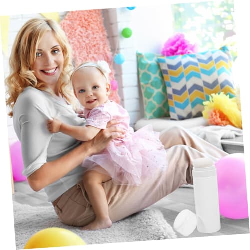 TIDTALEO Portable Baby Powder Puff Bottle, Compact and Portable for Talc Application, Travel and Home Use, Lightweight and Durable, with Soft Puff for