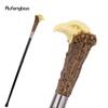 Yellow Resin Eagle Head Tree Root Walking Cane Fashion Decorative Steel Stick Gentleman Elegant Cosplay Cane Knob Crosier 94cm