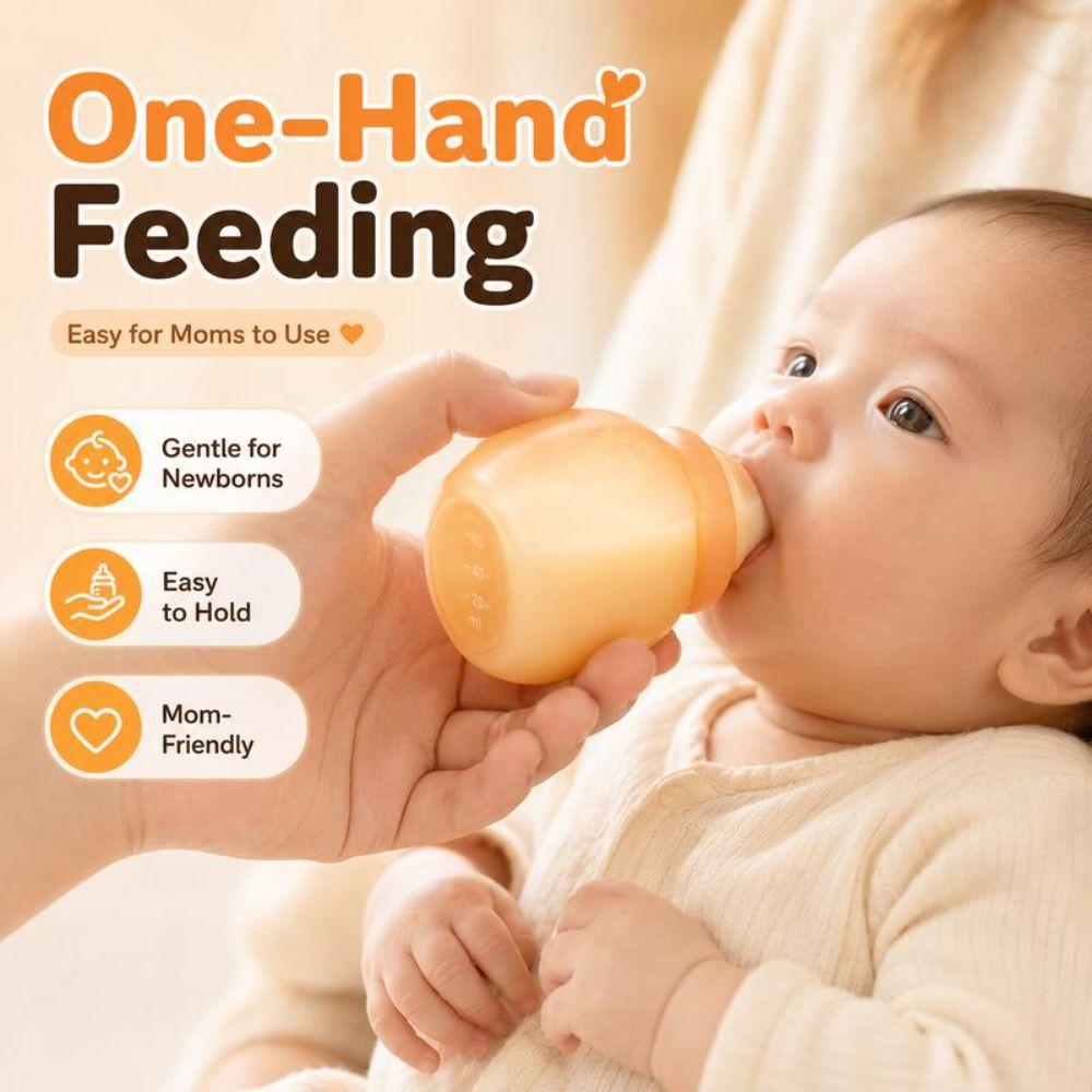 Anti-bloating Mini Baby Bottle Silicone Milk Storage Bottle New Feeding Bottle for Newborn Baby