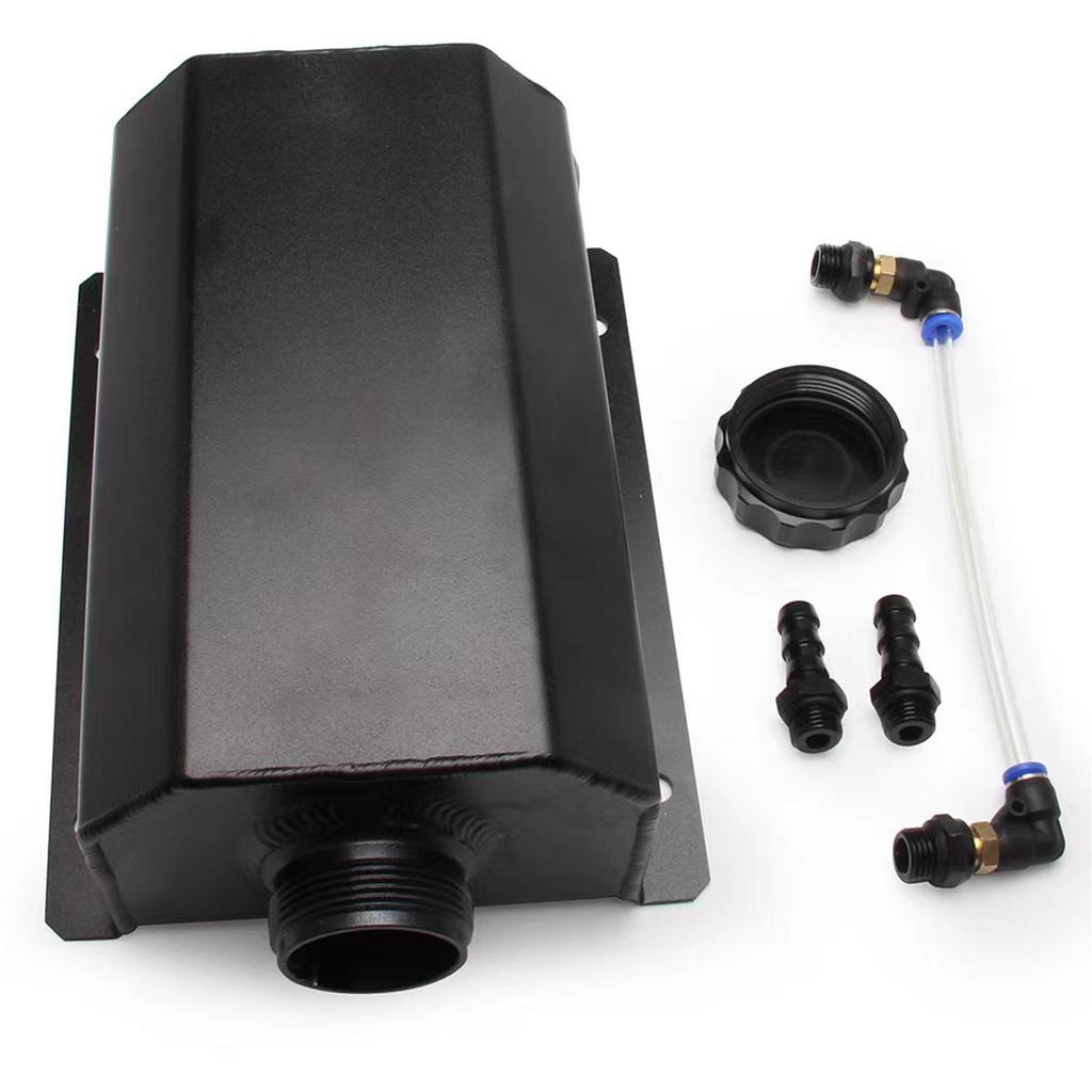 Aluminum Heat Sink Coolant Overflow Tank 2L Expansion Reservoir for Car Engine Sludge Collection and Cleaning