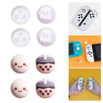 Rocker Cap Protections Case for Switch OLED Lite Mushroom Head Cover Silicone Thumbstick Grip Sleeve Thumb Joystick Case
