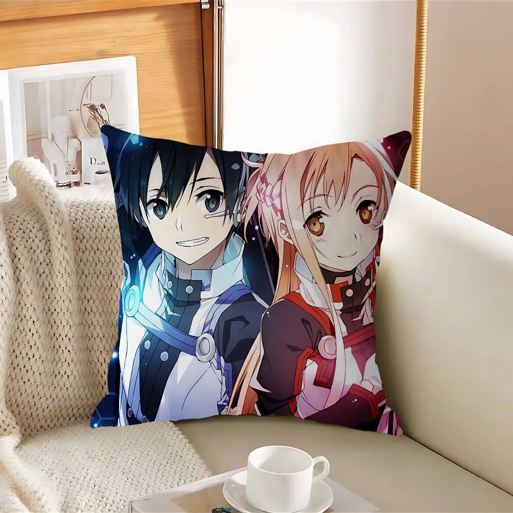 Sword Art OnlineS Pillow Cover For Bedroom Room And Living Room Sofa Decorative Cushion Cover