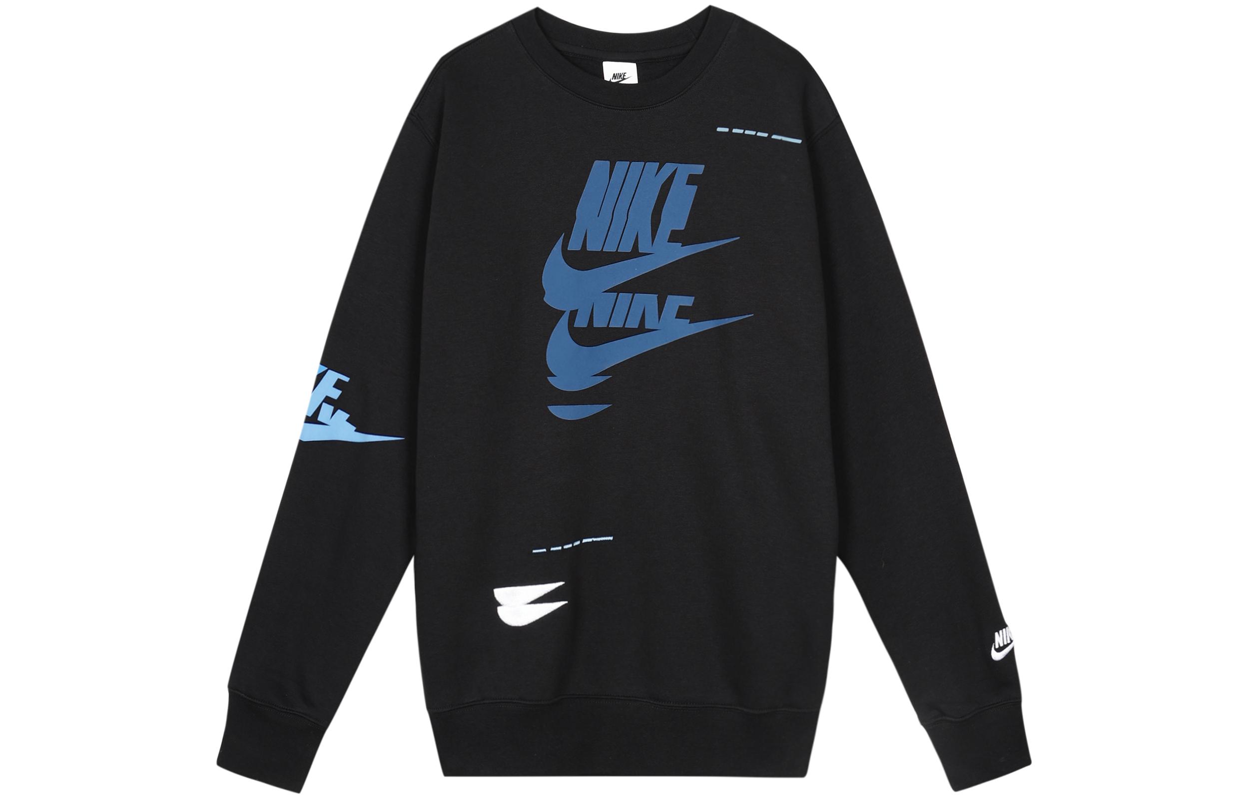 Nike Sportswear Essentials Sweatshirts Men s Black Crew Neck Thickened Regular DM6876-010 XL