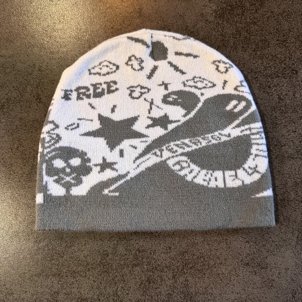Halloween Skull Ghost Star Acrylic Wool Hat Trendsetting Design For Weather Cold