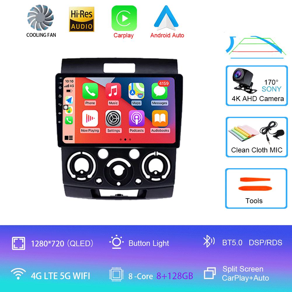 for Ford Everest Ranger Mazda BT50 BT-50 2006-2010 Car Radio Autoradio Multimedia Stereo Player Carplay Android 14 2din