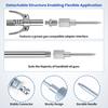 5/7Pcs Grease Gun Needle Accessory Set Dispenser Rubber Coupler Adapter Injector Detachable Nozzles For Narrow Tight Spaces