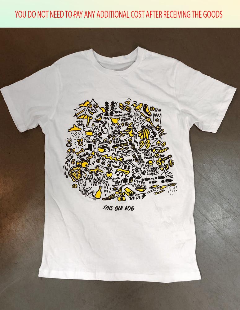 Raro This Old Dog Mac Demarco Camiseta Blanca de Manga Corta S5XL BB502 Camiseta Unisex
