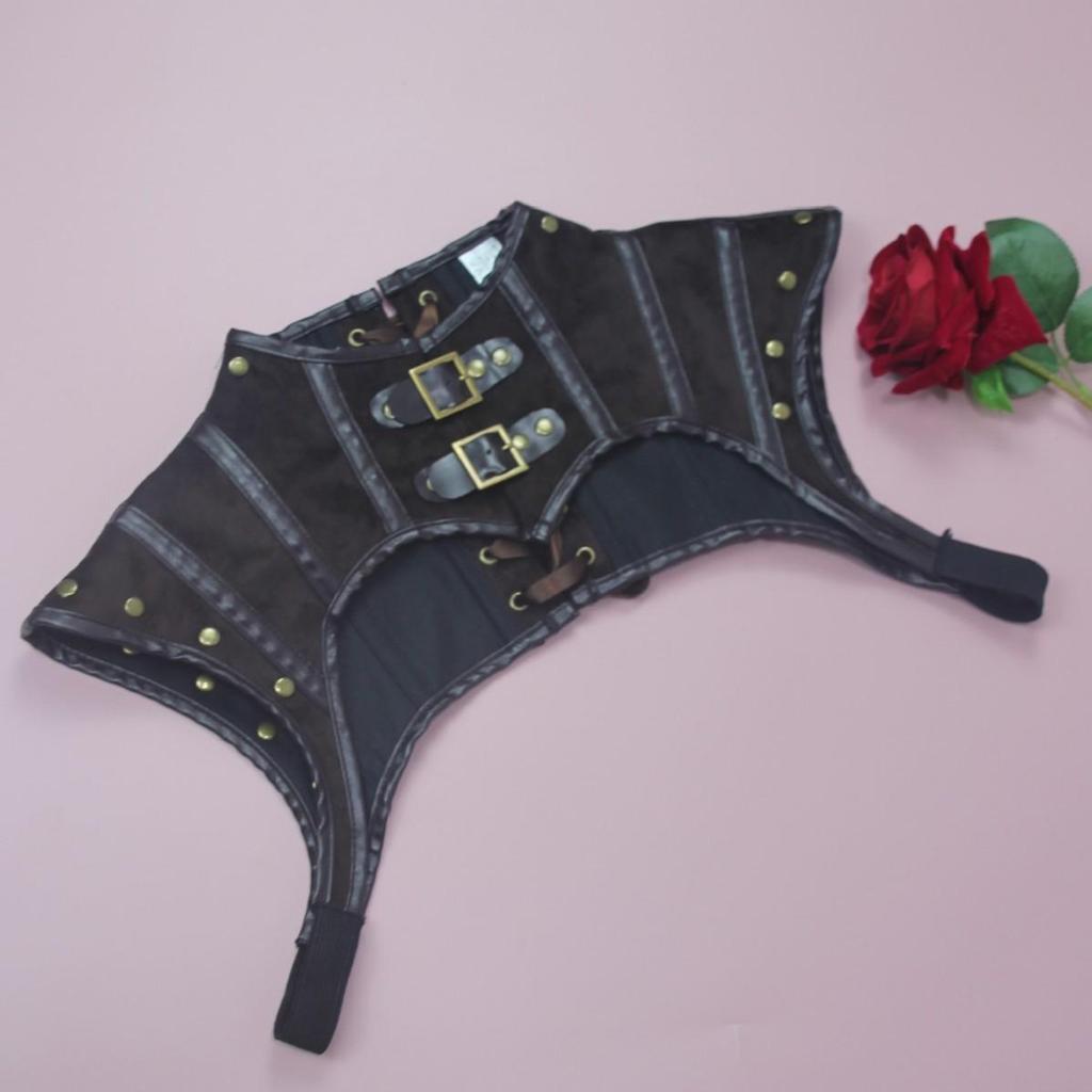 2019 Gothic Punk Choker Knight Leather Bodycon Shawl - K001