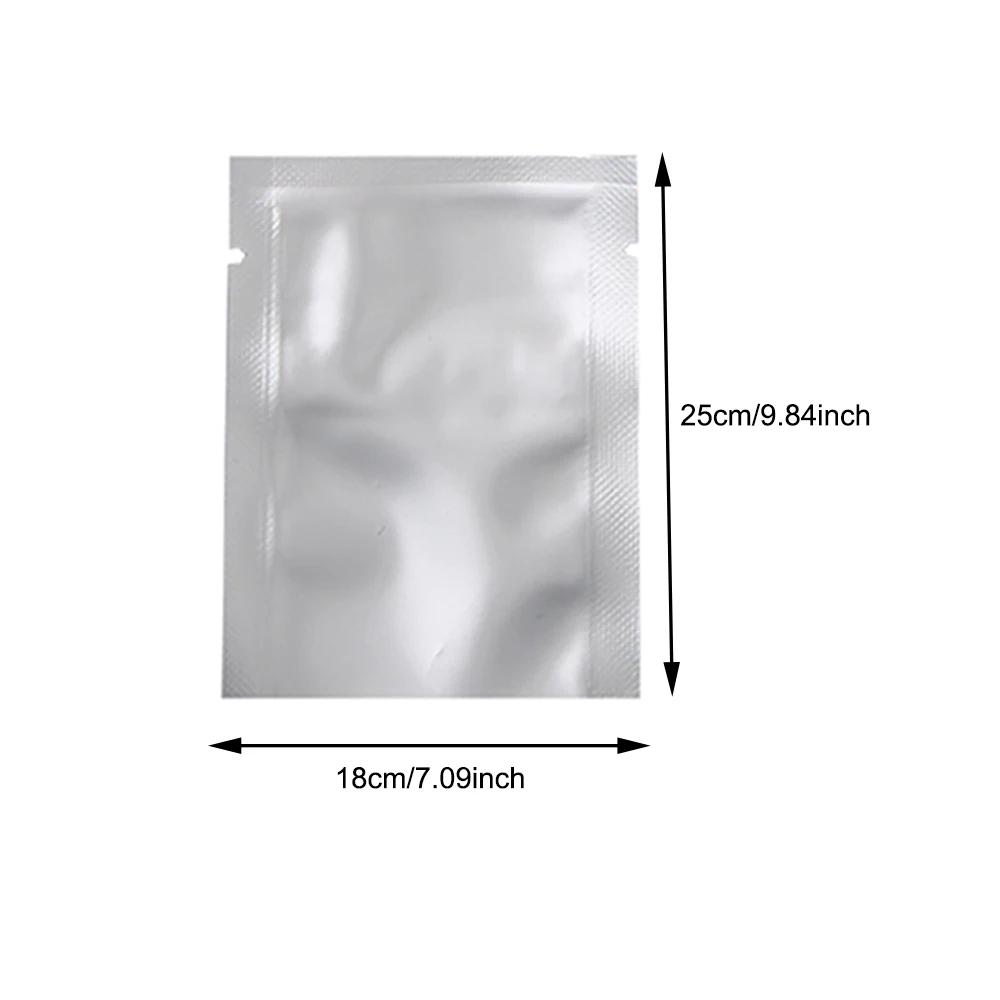10-200pcs Vacuum Sealing Foil Bags Silver for Storage, Heat Sealable Aluminum Foil Pouches, Vacuum Bag for Coffee, Spices,Powder