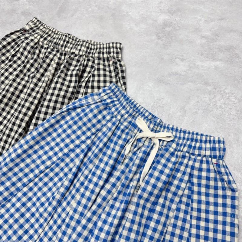 Johnature Japanese Elasticated Waist Plaid Pants Sweet Loose Summer Thin Casual Women Pants
