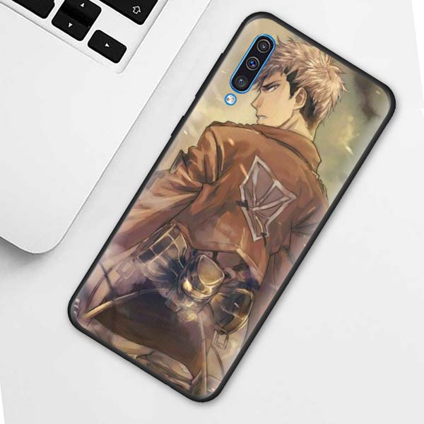 Anime Attack On Titan-deksel til Samsung Galaxy A70 A50 A90 5G A40 A30 A20 A70s A10 s A20e A10e svart silikontelefon Coque
