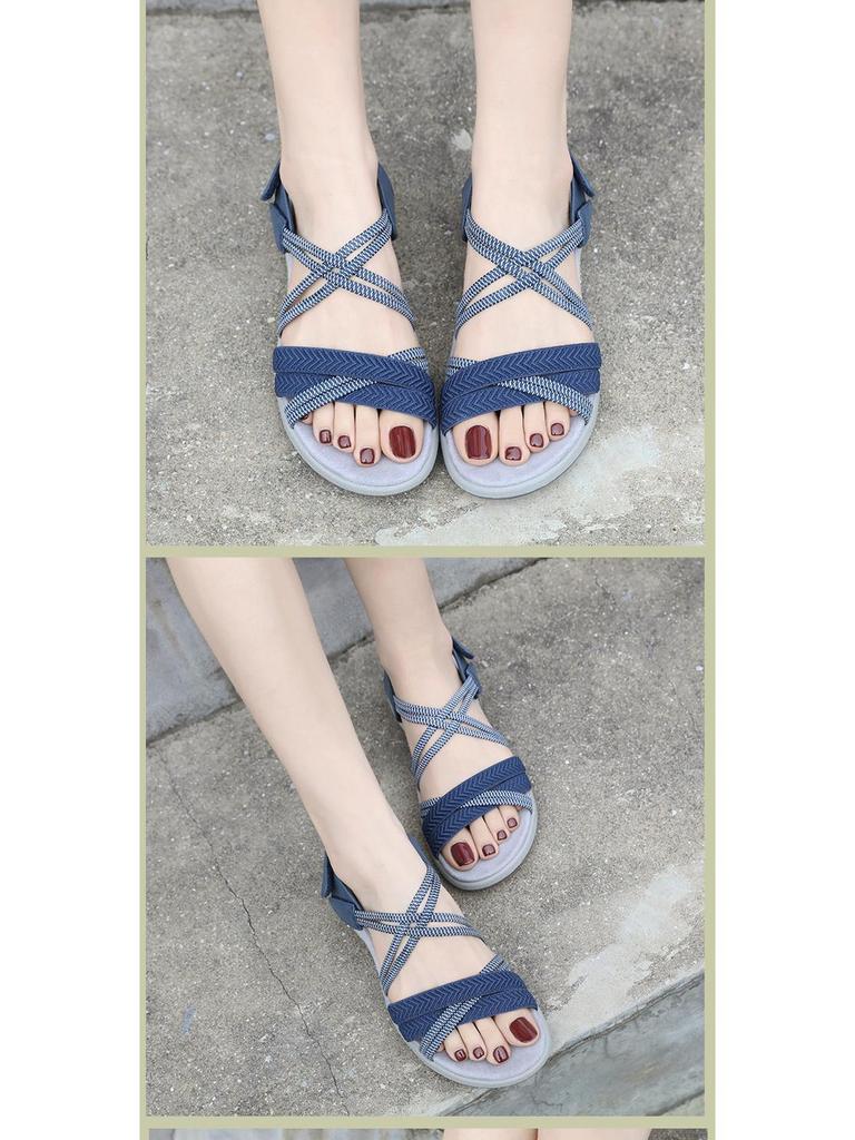 K6357-8 Women's Plus Size Sports Sandals with Elastic Velcro