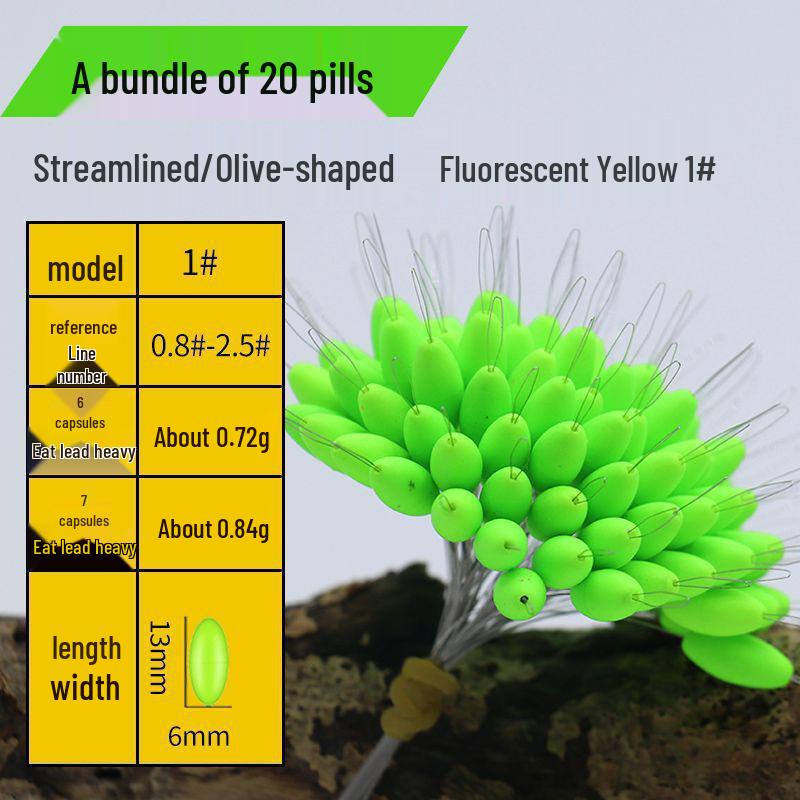 Seven Stars High Sensitivity Bean Fishing Float Bobber for Stream and Wild Fishing