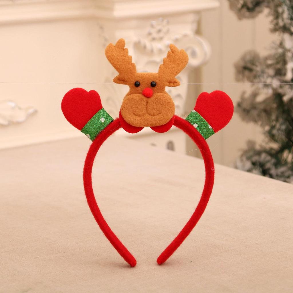 Individually Packaged Cartoon Christmas Headbands: Festive Decorations and Party Gifts with Antlers.