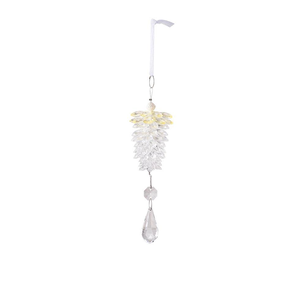 Transparent Hanging Pinecone Ornament Simulated Christmas Tree Decoration Window Hanging