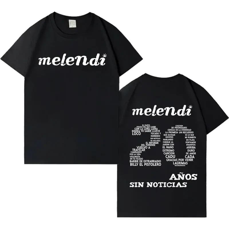 

Singer Melendi 2025 Tour High Quality Print TShirt Unisex Fashion Loose Top Comfortable Casual Street Style Tshirts S