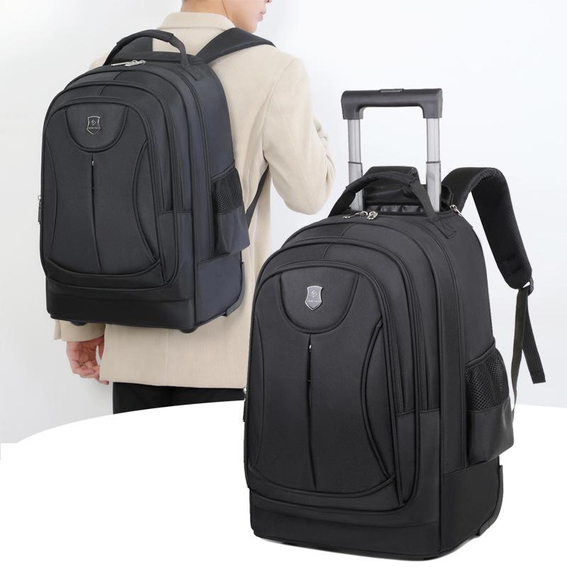 

Unisex Large Capacity Business Commute Laptop Backpack with Trolley Sleeve for Men and Women 32x22x50 cm сірий колір