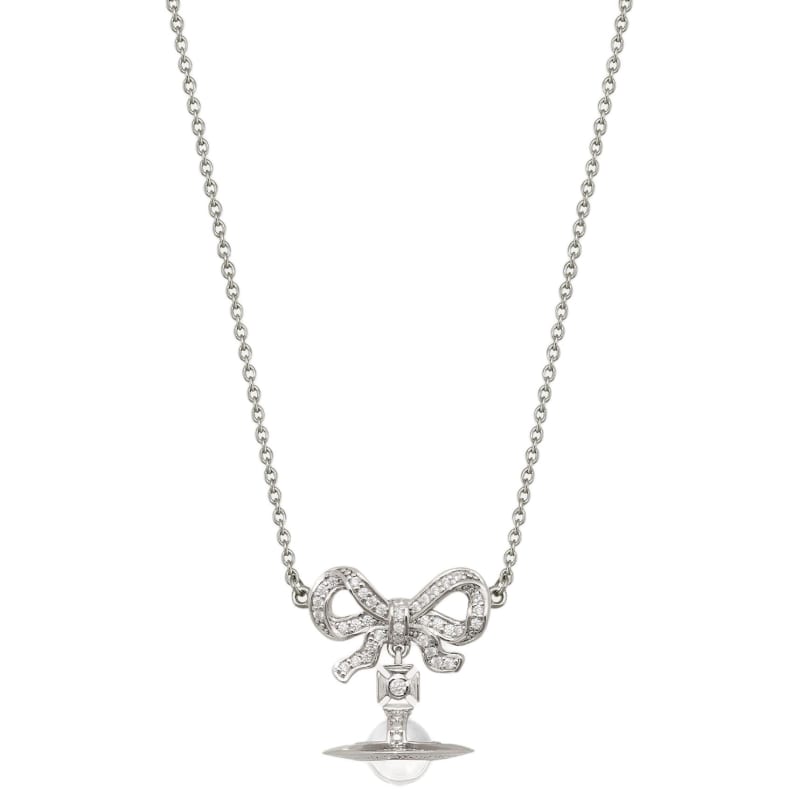 Vivienne Westwood Crystal, Recycled Silver Necklaces Unisex Platinum 18556030