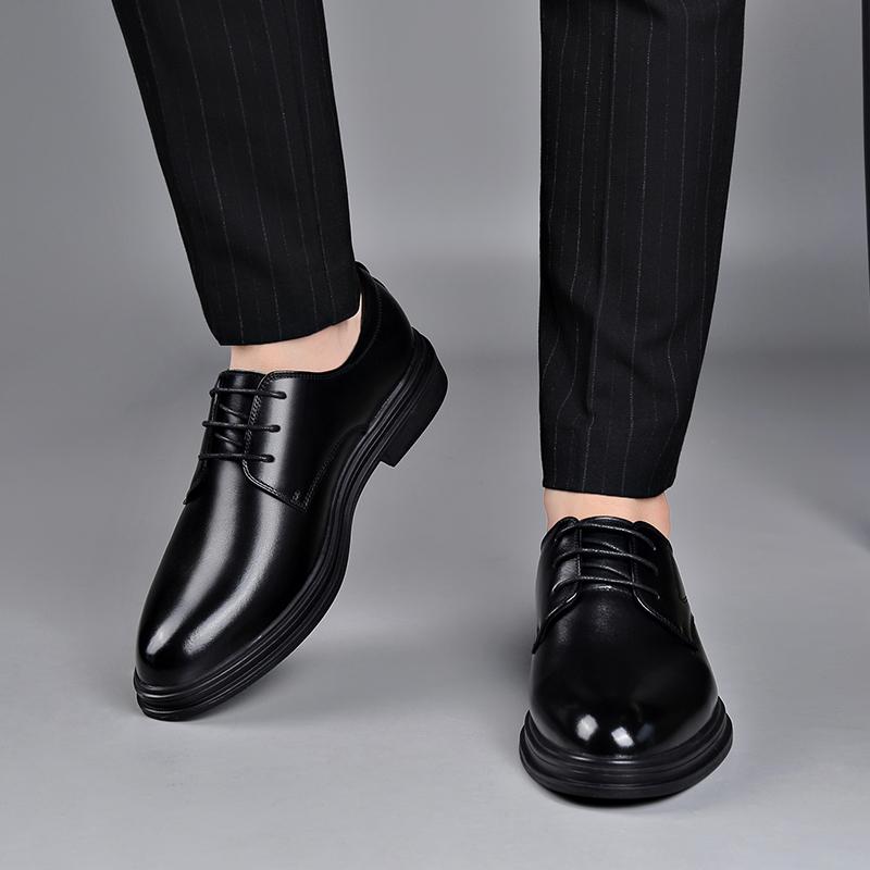 Men Dress Shoes Elevator Shoes Summer Breathable Casual Classic Business Heightening Leather Shoes 8CM 6CM Moccasins Taller Male