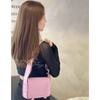 2025 New wide strap geta clog bag leather women's bag commuting versatile one-shoulder crossbody stewardess bag small square bag